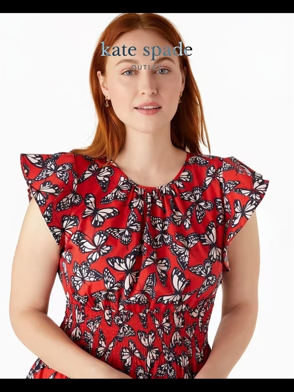 Kate Spade Butterfly Print Blake Dress (Size L) - Picture 10 of 12
